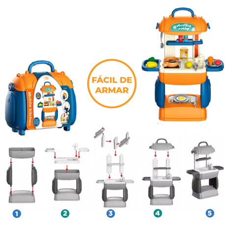 Cocina Infantil De Juguete Set En Valija Con 31 Accesorios Jug007008