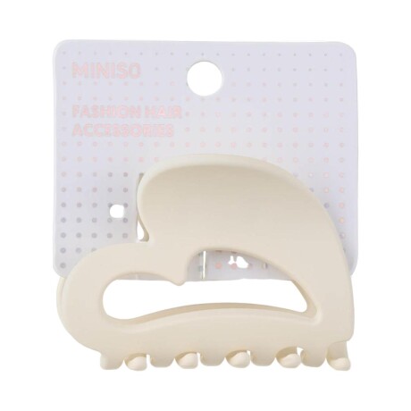 Pinza de cabello corazón blanco