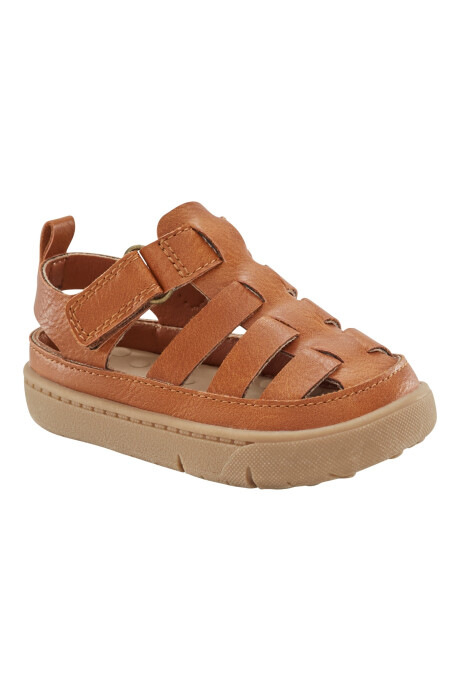 Sandalias con velcro, marrón Sin color