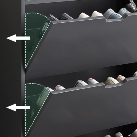 Zapatero Organizador Vertical De 3 Estantes Madera Oscura