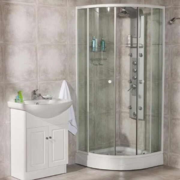 MAMPARA DE BAÑO 80 X 80 X 2 MT - CURVA MAMPARA DE BAÑO 80 X 80 X 2 MT - CURVA