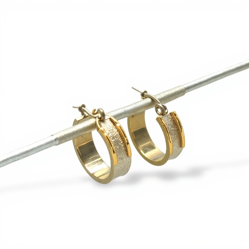 Caravanas Aros esclava-Plata y oro-SIn piedra-CA5144 sinpiedra