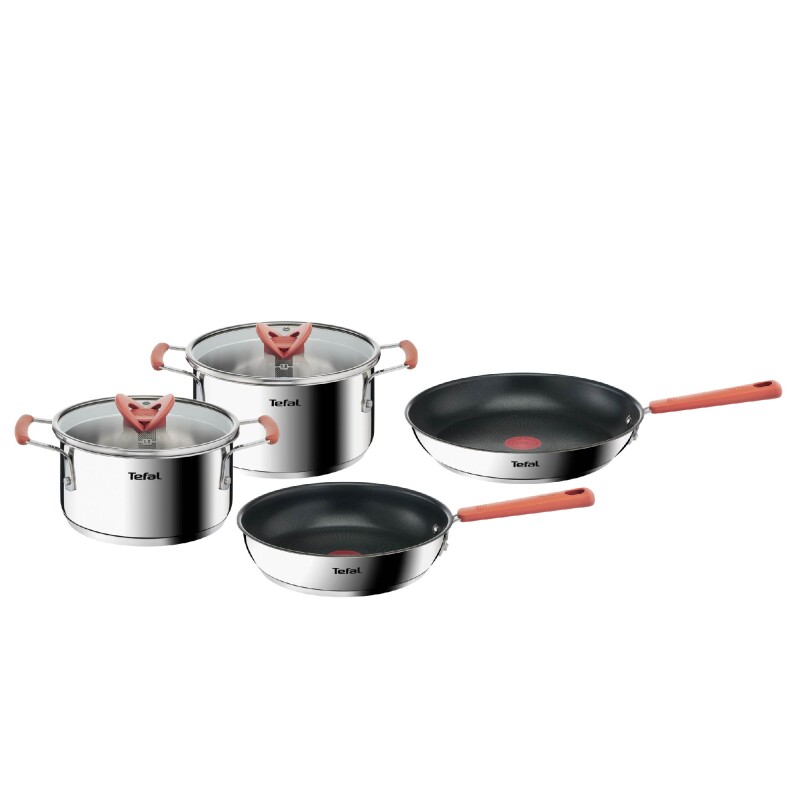 Batería de cocina Tefal Optispace 6 piezas | Acero inoxidable. Batería de cocina Tefal Optispace 6 piezas | Acero inoxidable.