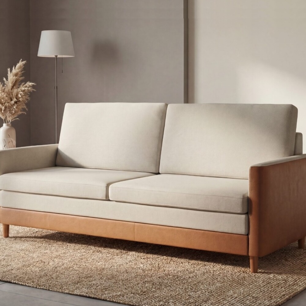 SOFÁ SILLÓN CAMA AUDAX 2 CUERPOS BEIGE