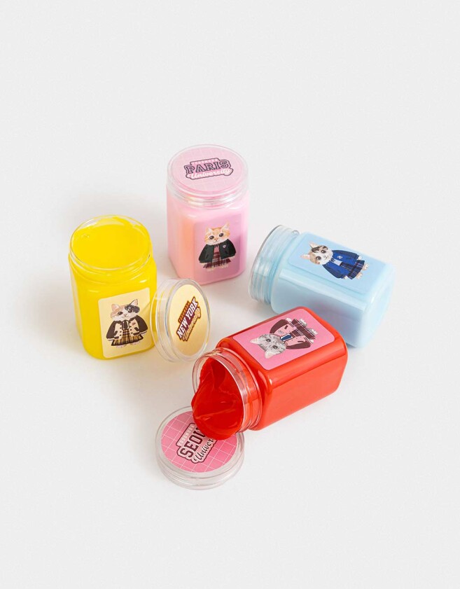 Lúdico Juguetes Set X4 Slimes De Colores - Combinacion Multicolor