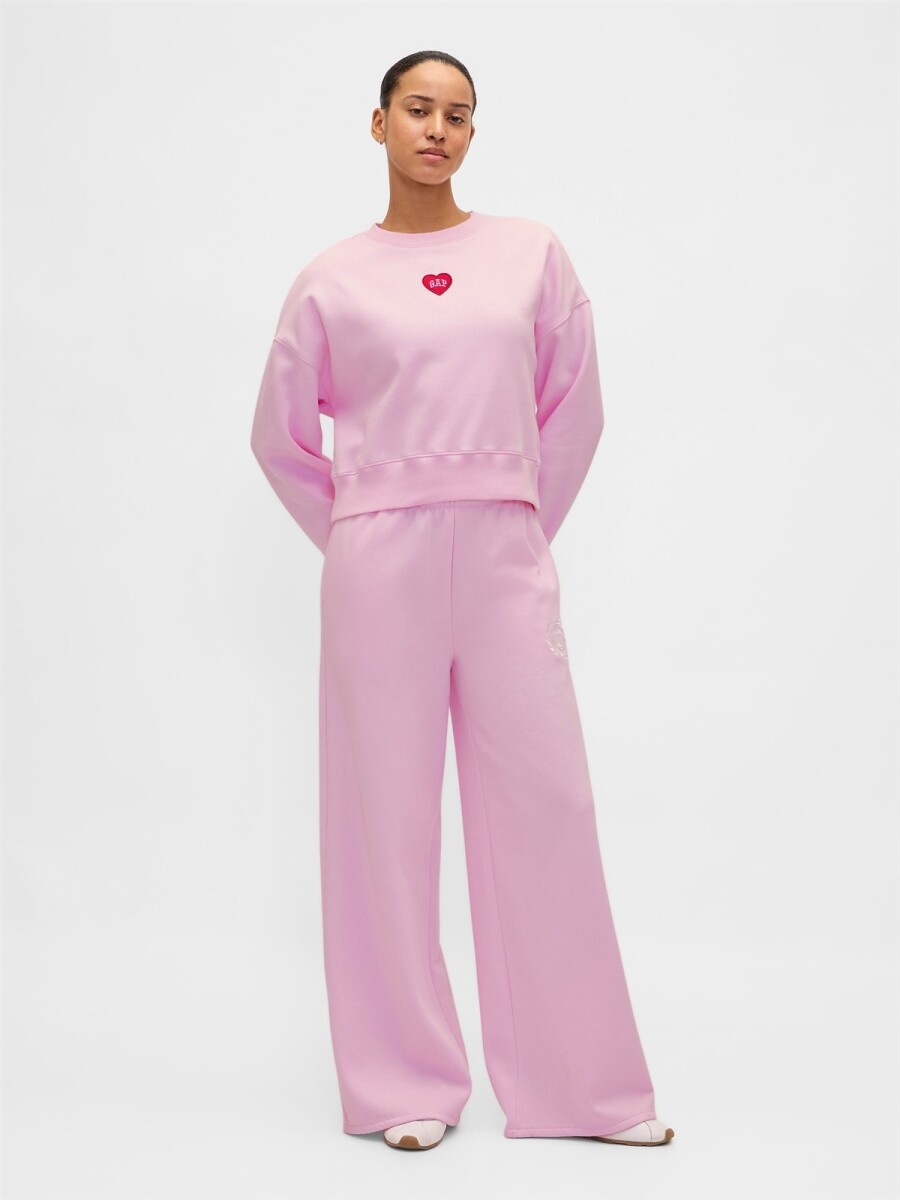 Pantalón Deportivo Baggy Wide Leg Mujer - Primrose Pink 