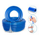 Manguera De Jardin Para Riego 20 Metros C/acoples Y Soporte Azul