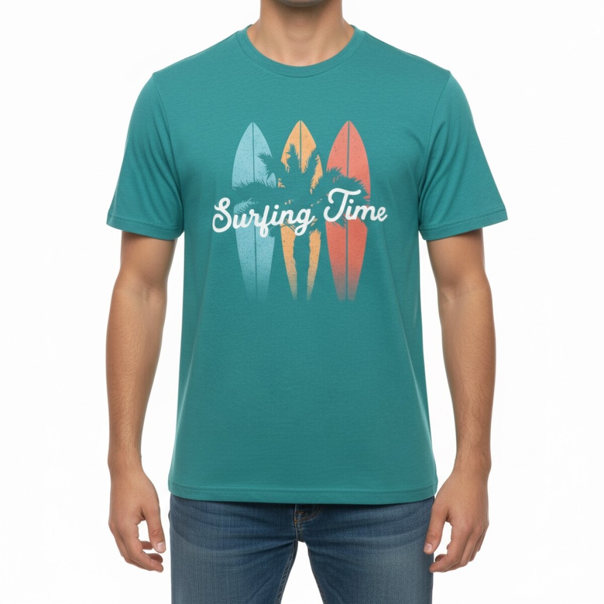 SNAKE T-SHIRT PRINT - PETROLEO 