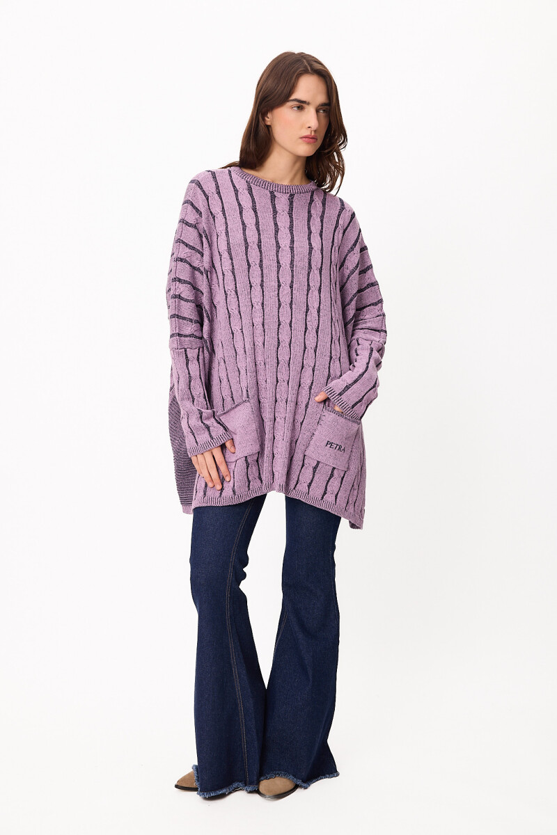 Sweater Oceano Lila/Azul