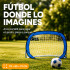 Arco Futbol Plegable Infantil Tela Oxford Facil Armado Niños Variante Color Azul