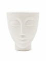 MACETA FACE MUJER PLASTICA BLANCO