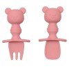 Set x2 cubiertos entrenamiento BUBA silicona OSO rosa