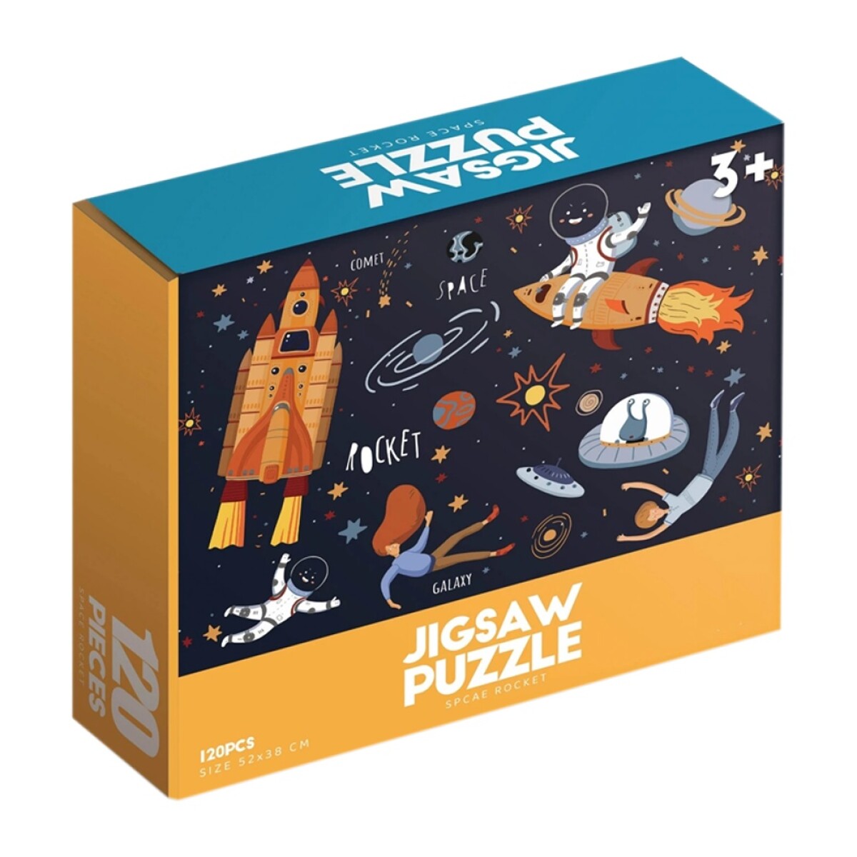 Puzzle Rompecabezas Infantil Cohete Espacial 120 Piezas - Multicolor 