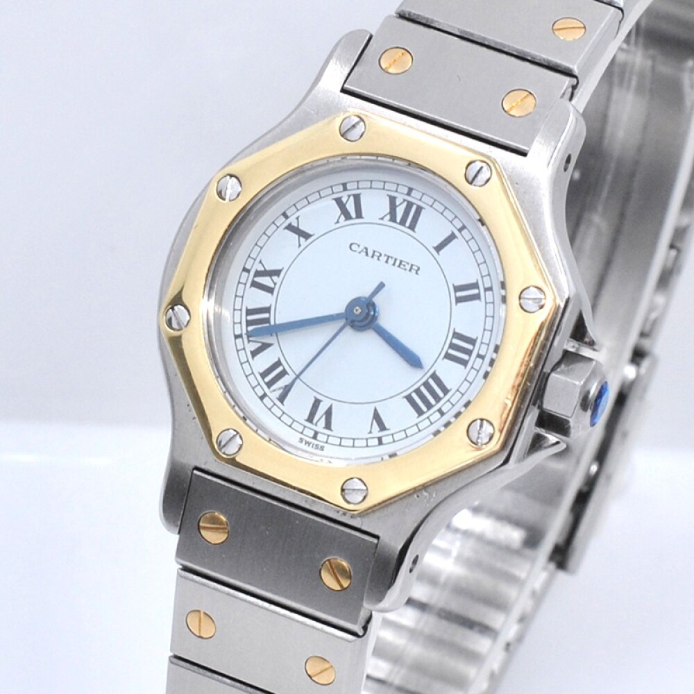 Cartier Santos Octagon dama automático acero y oro 24 mm Cartier Santos Octagon dama automático acero y oro 24 mm
