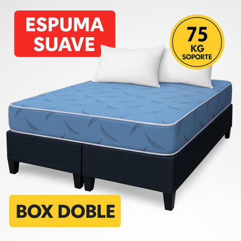 Sommier PUELO -2 Plazas - Box Dividido Doble - Espuma Suave Blando - 140x188x51 cm Sommier PUELO -2 Plazas - Box Dividido Doble - Espuma Suave Blando - 140x188x51 cm