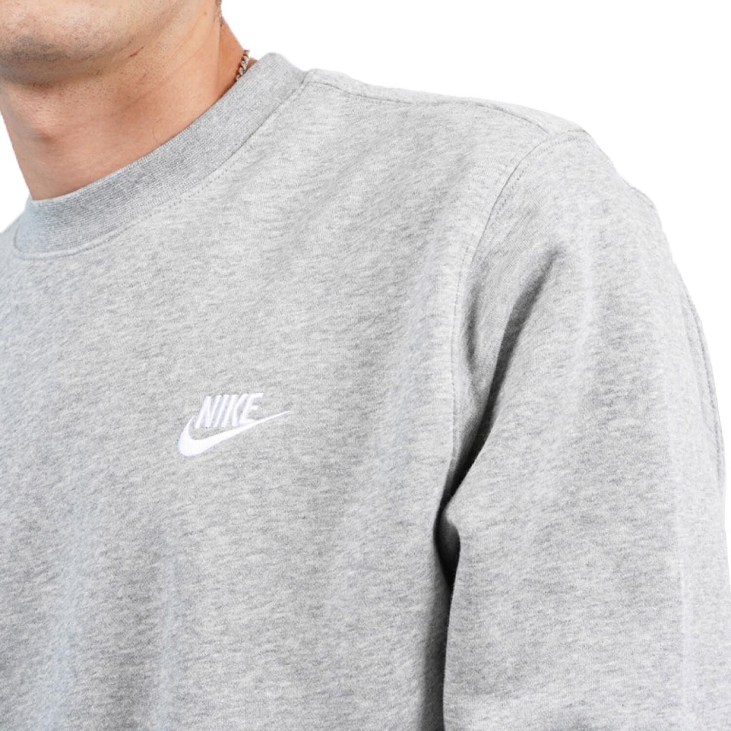 BUZO NIKE SPORTSWEAR CLUB FLEECE CREW - Grey — Global Sports