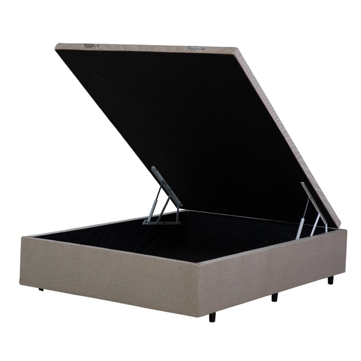 BOX BAÚL 2 PLAZAS BASE DE SOMMIER GUARDARROPA CAMA - BEIGE 