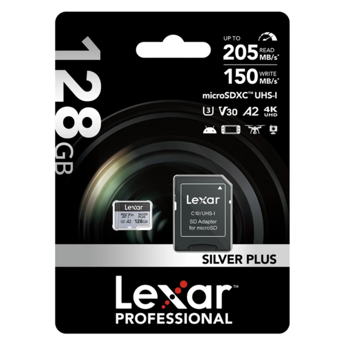 Memoria Microsdxc Lexar Pro 128GB Silver Plus 