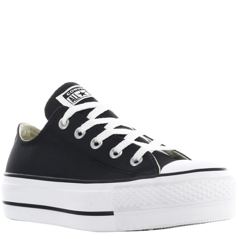 Championes Unisex Converse All Star Plataforma Chuck Taylor Lift Negro Blanco Converse 045.666960102 Stadium