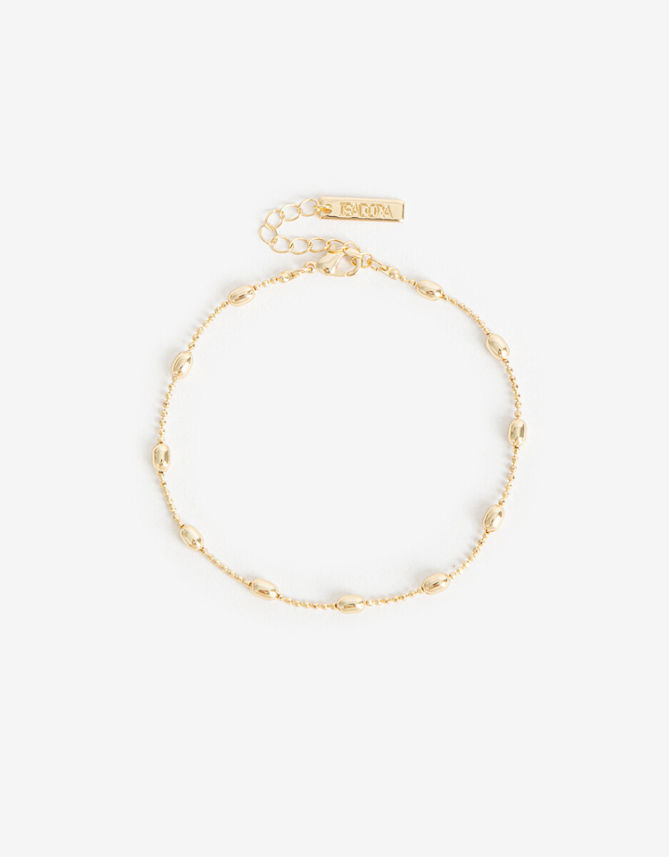 Pulsera Metal Bañado En Oro 
