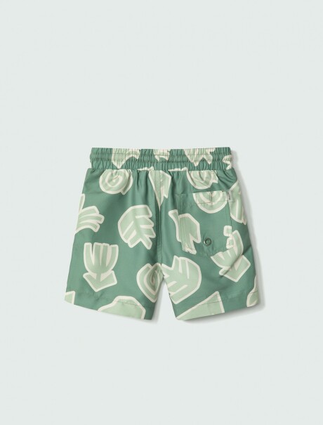 SHORT INFANTIL ESTAMPADO VERDE