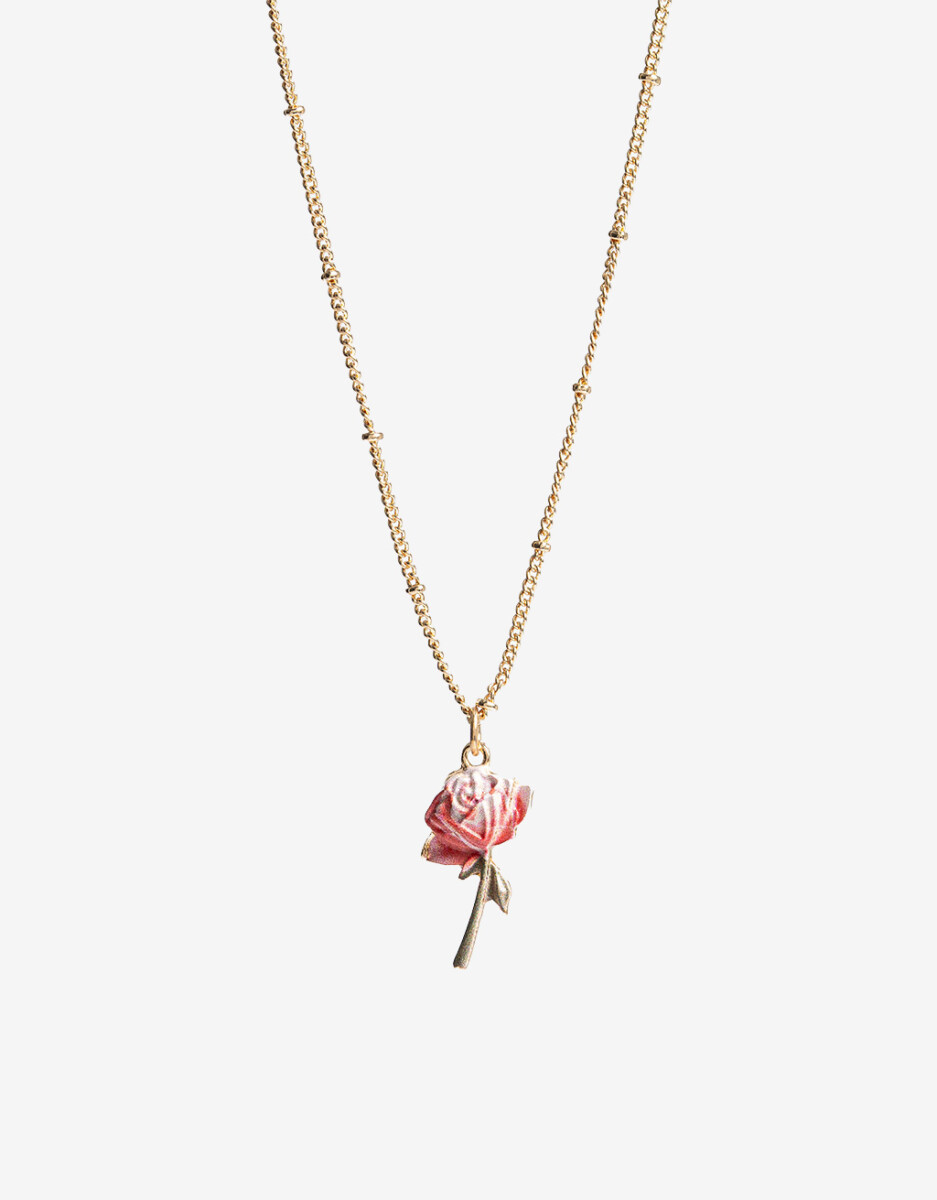 Cadena Corta Con Dije Flor Tauro 