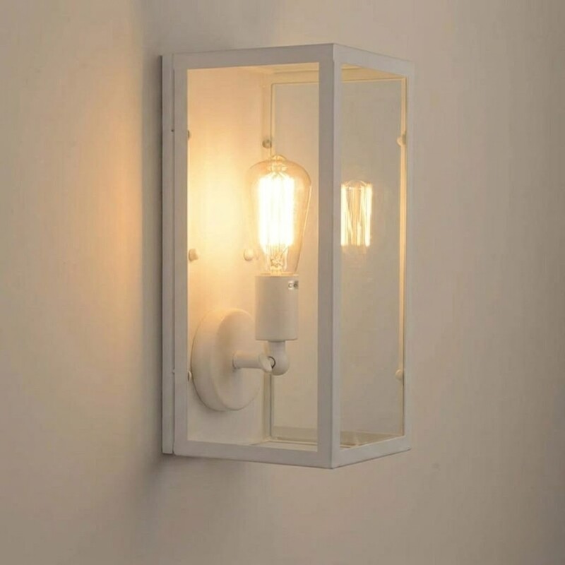 Lampara de Pared Vintage Box Negro Lámpara De Pared Vintage Box Blanco