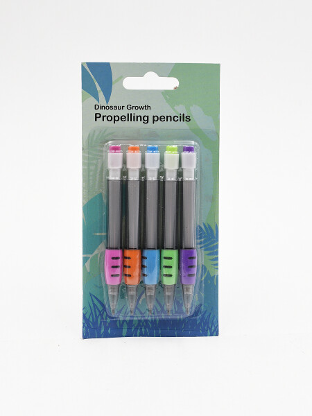 LAPICES MECANICOS x 5 MULTICOLOR