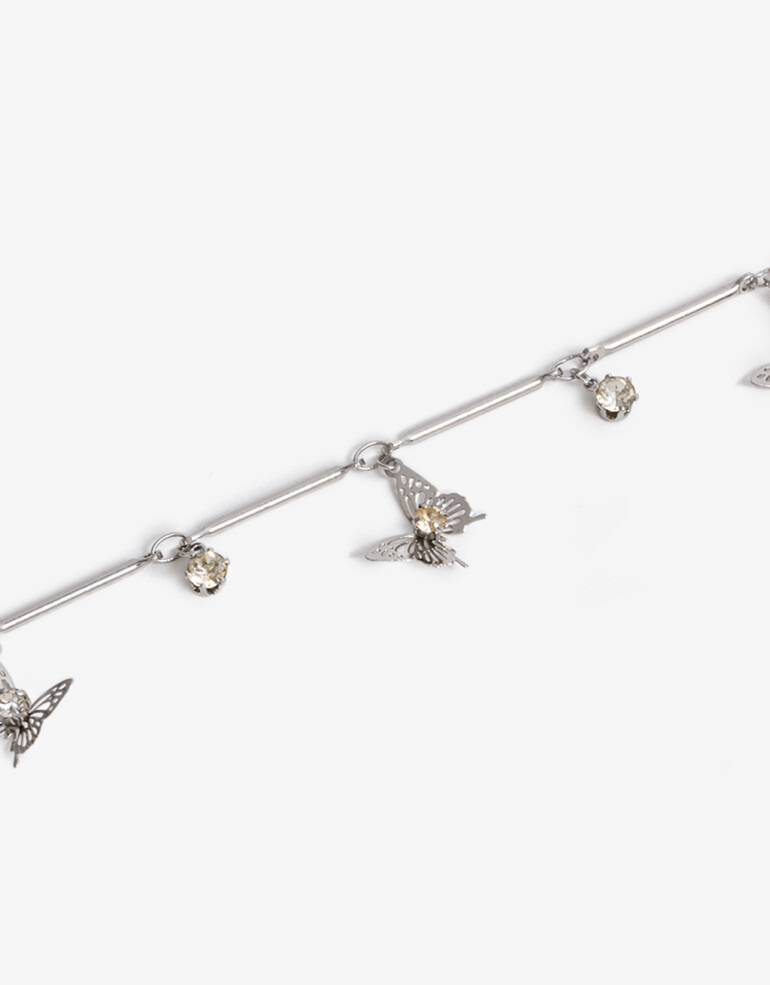 Pulseras Flexibles Metal Pulsera Flexible Metal Mariposa - Plateado Rodio