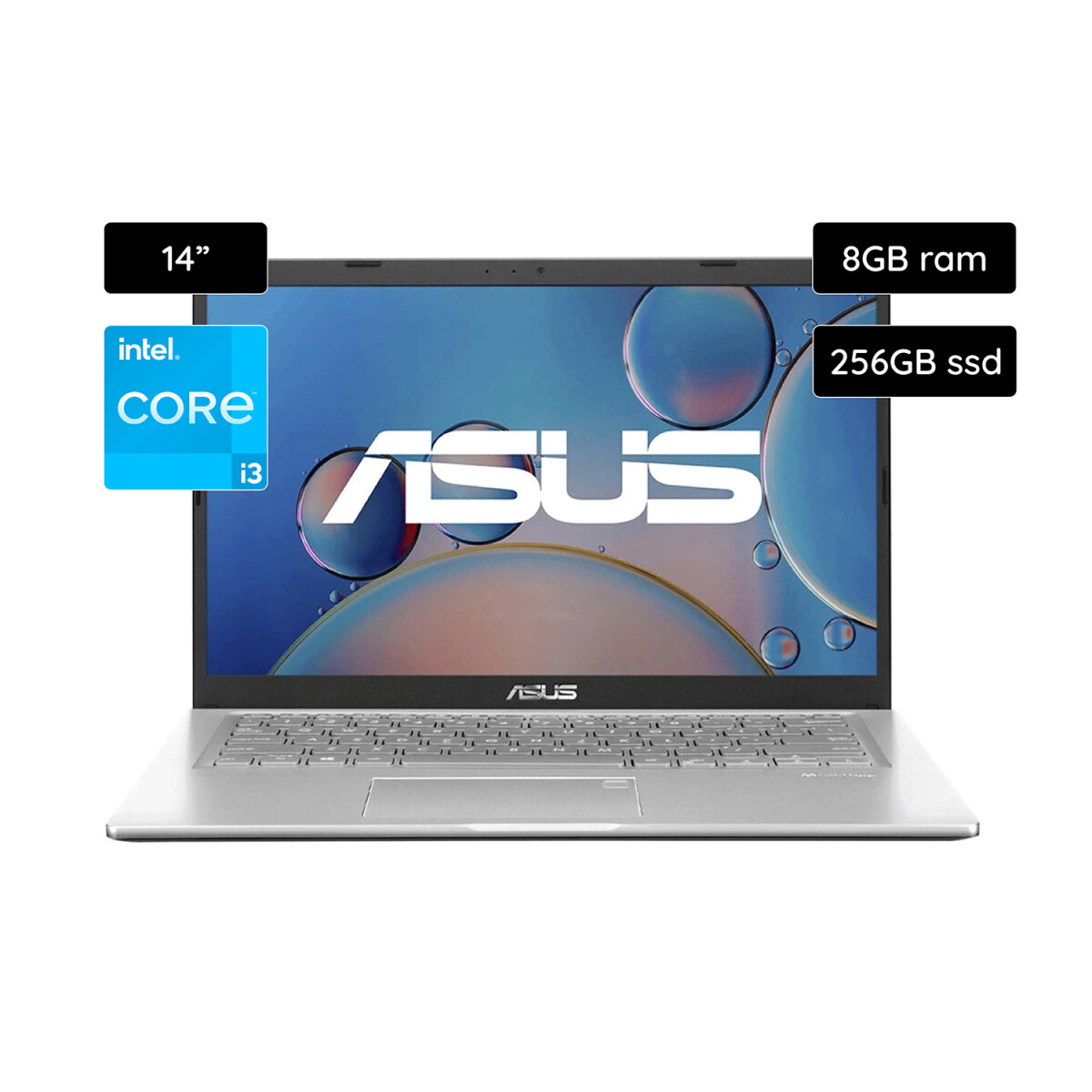 Notebook ASUS Laptop X415J X415JA-BV2346W Intel Core i3 8GB/256GB 14" - Silver 