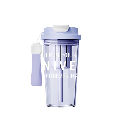 Vaso plástico con infusor 550ml violeta