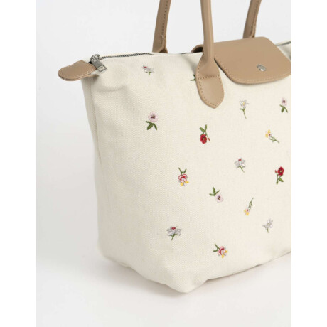 Cartera Shopper Canvas Estampado Flores