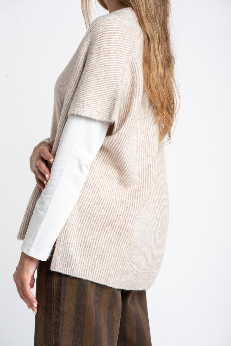 Chaleco Escote En V Mocha