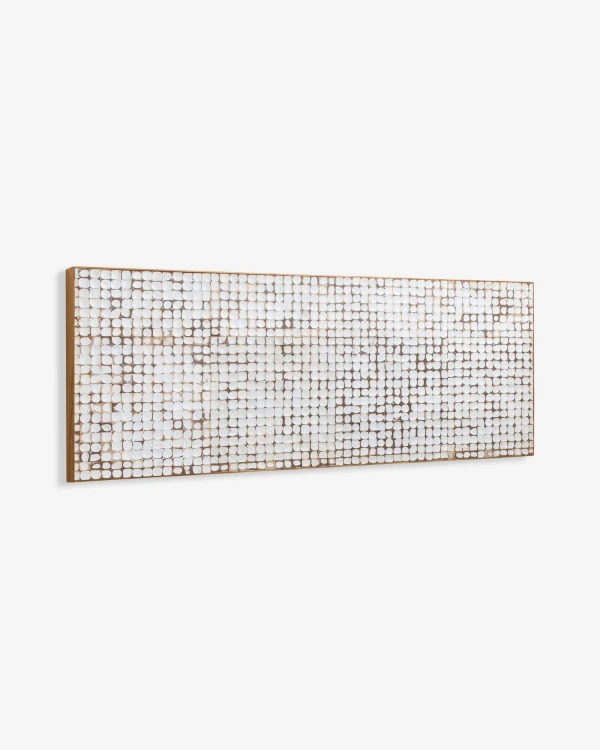 Cabecero Kron de madera maciza de mango y cáscaras de coco para cama de 180 cm Cabecero Kron de madera maciza de mango y cáscaras de coco para cama de 180 cm