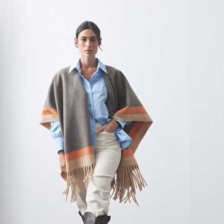 PONCHO OUZO Gris Melange