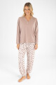 Pijama plain leopard Lila