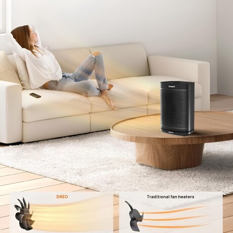 Caloventilador Cerámico Cuori Porto 1500W Negro