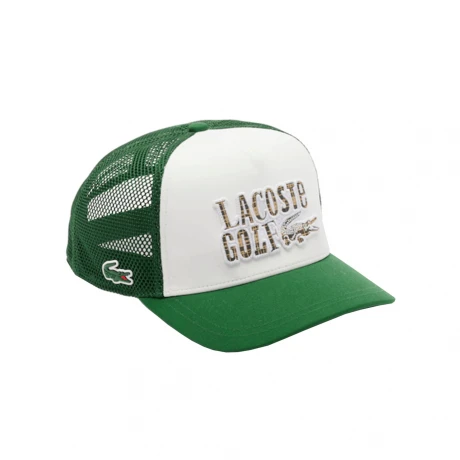 LACOSTE GORRA GOLF C/ESTAMPA GREEN/WH