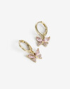 Aros Argollas Cubic zirconia Argollas Mariposa Cubic Dorado - Dorado