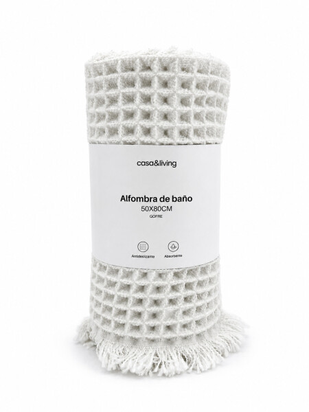 ALFOMBRA GOFRE BLANCO