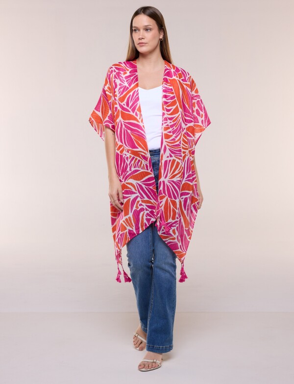 Kimono Print MULTI/FUCSIA
