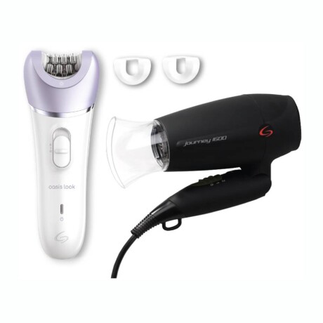 Combo GAMA Secador Journey Travel + Depiladora Inalámbrica Oasis Look Combo GAMA Secador Journey Travel + Depiladora Inalámbrica Oasis Look
