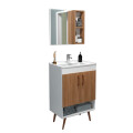 CONJUNTO DE BAÑO VERONA COLOR BLANCO/CARVALHO / MUEBLE + BACHA + ESPEJO / 60 CM Conjunto De Baño Verona Color Blanco/carvalho / Mueble + Bacha + Espejo / 60 Cm