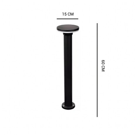 BOLARDO MOON EXTERIOR 12W IP65 60CM Bolardo Exterior Moon 60CM 12W Negro
