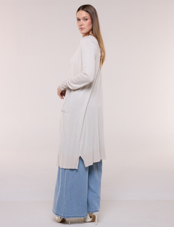 Cardigan Largo Abierto BEIGE