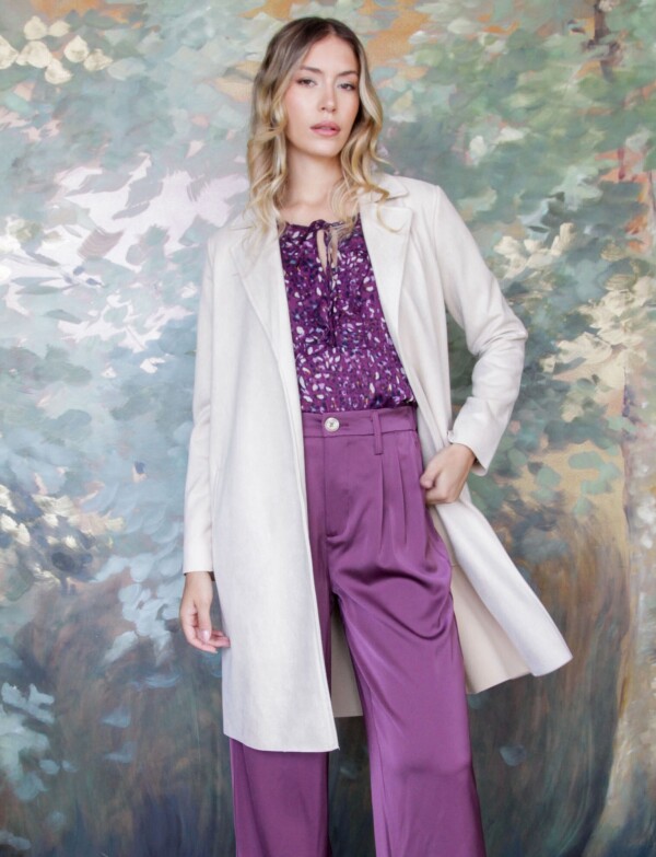 Chaqueta Larga Suede BEIGE