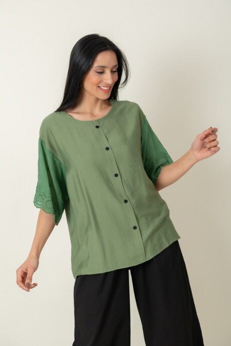 BLUSA GERBERA Verde seco