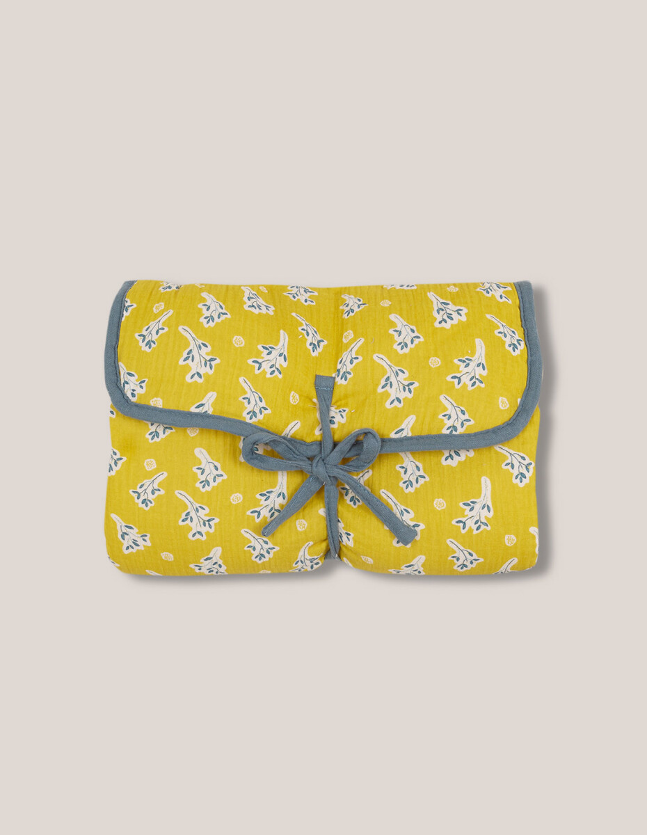 Cambiador Estampado Mimosas - Amarillo Oscuro 
