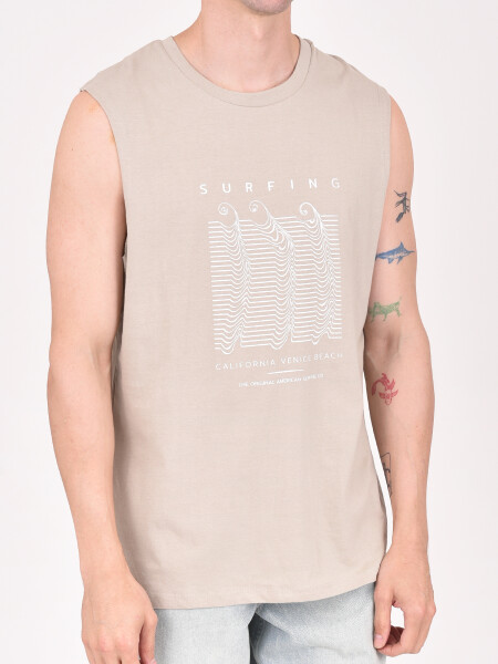 MUSCULOSA CALIFORNIA VERDE GRISACEO