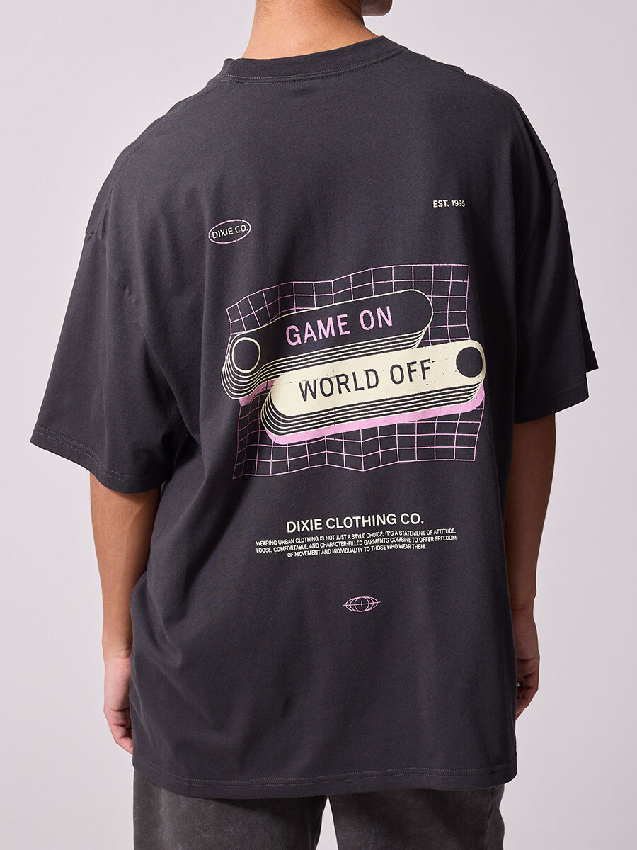 T-SHIRT VIRTUL DIXIE - Gris Oscuro 